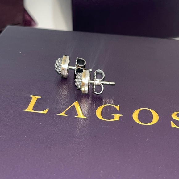 NWT LAGOS Caviar Forever Beaded Stud 18k Gold and Sterling Silver Earrings✨ - Picture 8 of 15